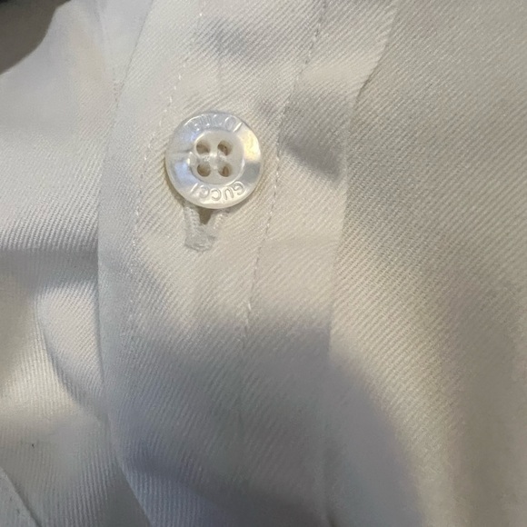 Men’s Gucci button down dress shirt in white 43/17 - Picture 4 of 7